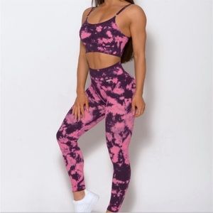Bombshell Sportswear pink tie dye SET